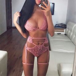 Sexy Lace Underwear Lingerie G-String Set Women Sets Soft Femme 2019 Sexy Fashion New Babydoll Open Bra & Brief Sets LNE136