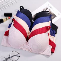 Sexy Striped Padded Bras Brassiere Push Up Seamless Bras One-piece Seamless Padded Underwear