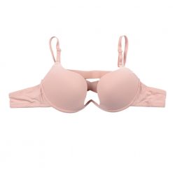 Women Fashion Sexy Bra Deep U Low Cut Super Push Up Backless Bra Solid