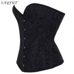 SAYFUT Women Sexy Wedding Dress Lingerie Overbust Corset Lace up Busiter Waist Trainer Slimming Cincher Corselet Plus Size S-6XL