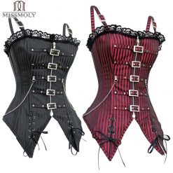 Miss Moly Steampunk Corset Gothic Dress Women Sexy Clothes Plastic Boned Cincher Bustier Burlesque Overbust lingerie Shapewear