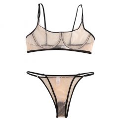 New Two-piece Underwear Set Women's Lace Hollow Openwork Sexy Perspective Lingerie Sexy Women Costumes Fashion Women Intimates